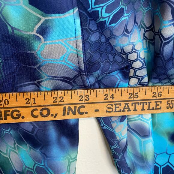 Kryptek Men's Sweatshirt Hoodie Camo Blue Green Logo Size Large Brushed Fleece - Picture 6 of 6